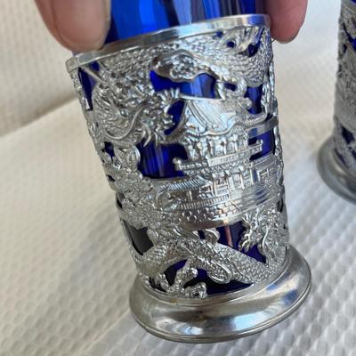 Lot 158 Cobalt glass lot