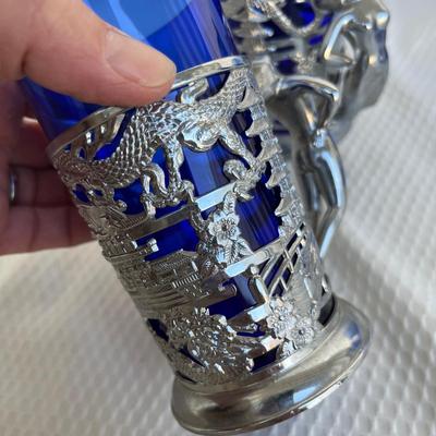Lot 158 Cobalt glass lot