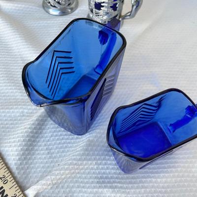 Lot 158 Cobalt glass lot