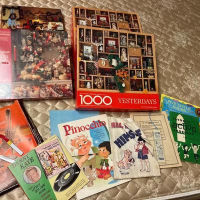 Puzzles, books, record