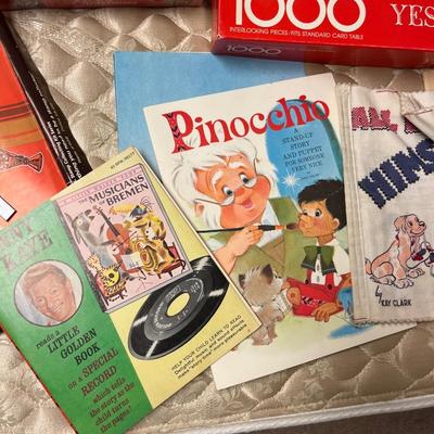 Puzzles, books, record