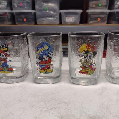 Vintage Mickey Mouse Drinking Glasses- 12 Pcs.- Assorted Designs