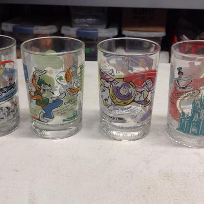 Vintage Disney Drinking Glasses- 11 Pcs.- Assorted Characters
