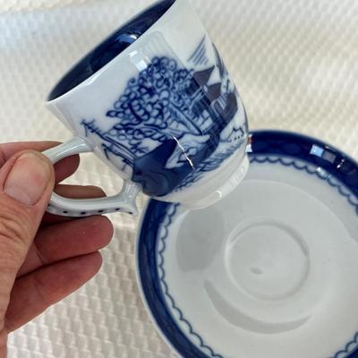 Lot 175 Flow Blue Oriental Pattern