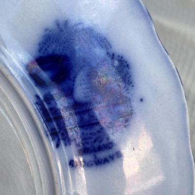 Lot 175 Flow Blue Oriental Pattern