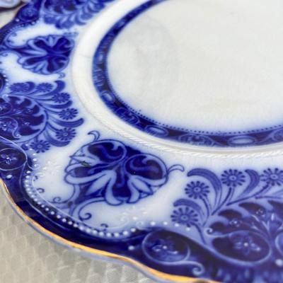 Lot 17 Flow Blue & Mulberry plates