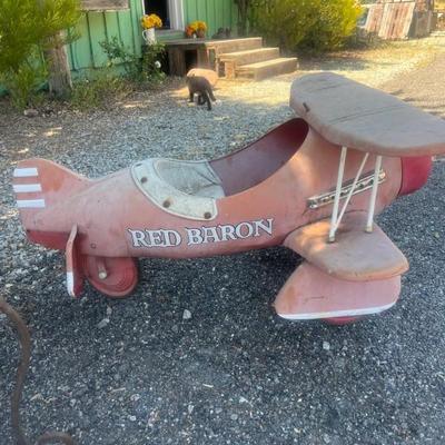 Vintage a Red Barron Toy Airplane