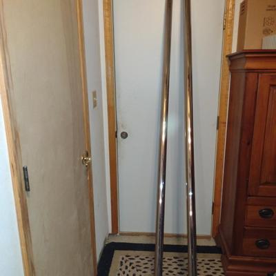 Pair of Chrome Truck Side Bar Rails- 8 Feet Long
