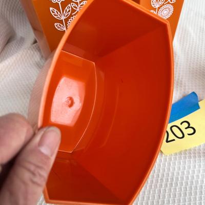 Lot 203 70s Plastic Canister set