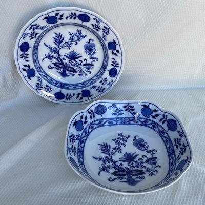Lot 169 Blue Onion Plate & Bowl