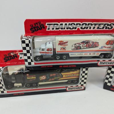 Matchbox Super Star Transporters #49 Ferree #28 Davey Allison #11 Bill Elliott