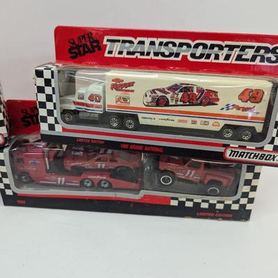 Matchbox Super Star Transporters #49 Ferree #28 Davey Allison #11 Bill Elliott