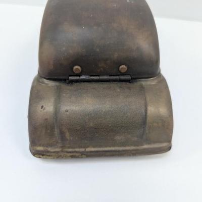 Vintage Brass Betel Box Hinged Roof Automobile Car Model