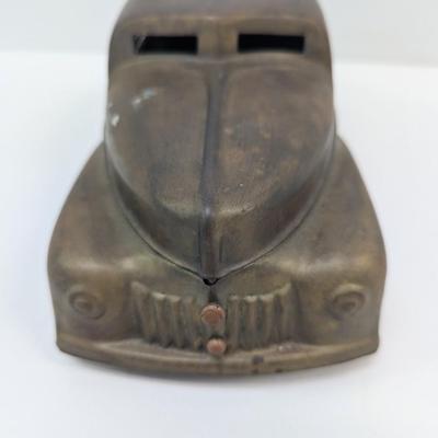 Vintage Brass Betel Box Hinged Roof Automobile Car Model