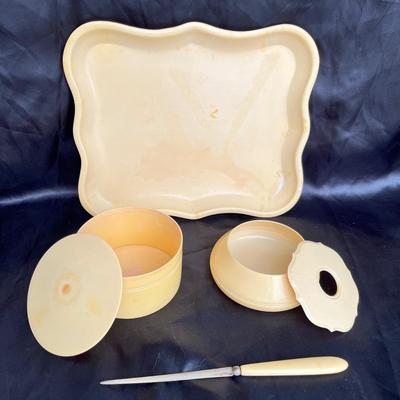 Lot 210 Celluloid Dresser set