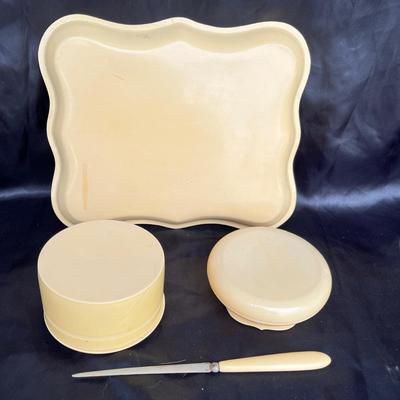 Lot 210 Celluloid Dresser set