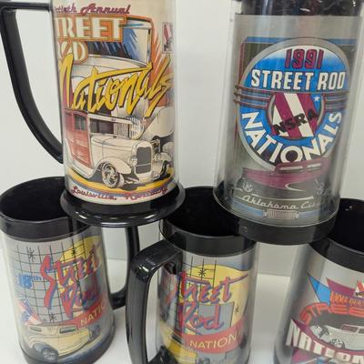 National Street Rod Association Thermo-Serv Beer Mugs 1990's