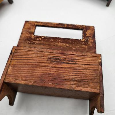 Vintage Germany Wood Dollhouse Furniture