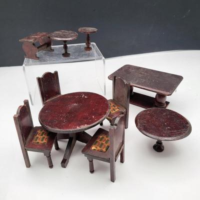 Vintage Germany Wood Dollhouse Furniture