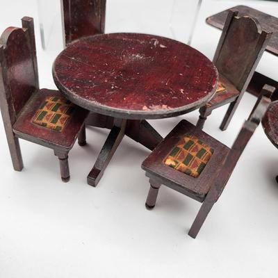 Vintage Germany Wood Dollhouse Furniture