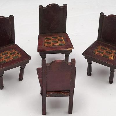 Vintage Germany Wood Dollhouse Furniture