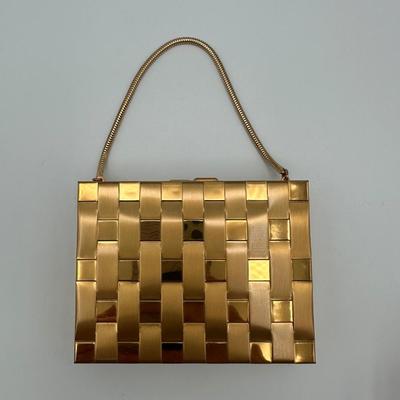 Vintage Gold Tone Purse Compact - Cosmetics Purse & Cigarette Case