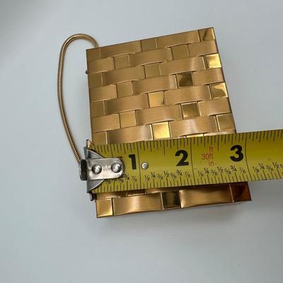 Vintage Gold Tone Purse Compact - Cosmetics Purse & Cigarette Case