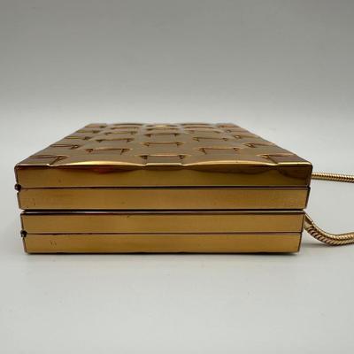 Vintage Gold Tone Purse Compact - Cosmetics Purse & Cigarette Case