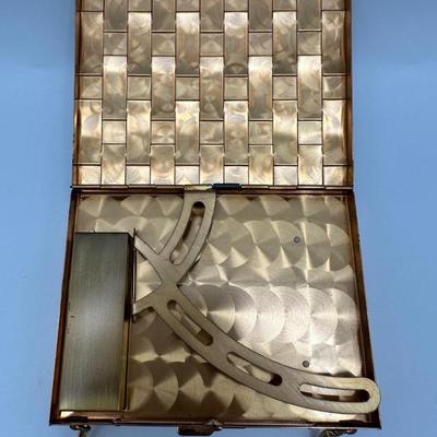 Vintage Gold Tone Purse Compact - Cosmetics Purse & Cigarette Case