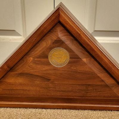 US Navy Wood Flag Box