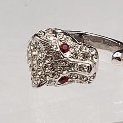 Three Different Cougar Crystal Fashion Rings