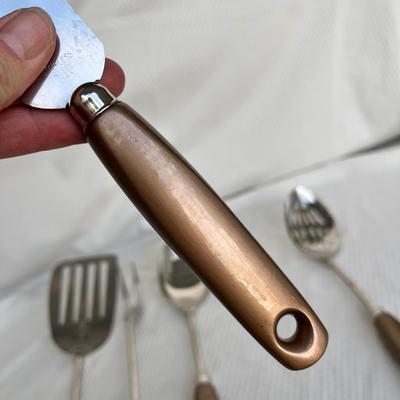Lot 254 Copper paint vintage utensil set