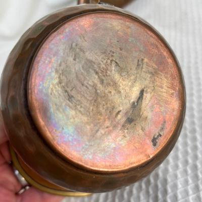 Lot 255 Antique Copper Creamer & Sugar