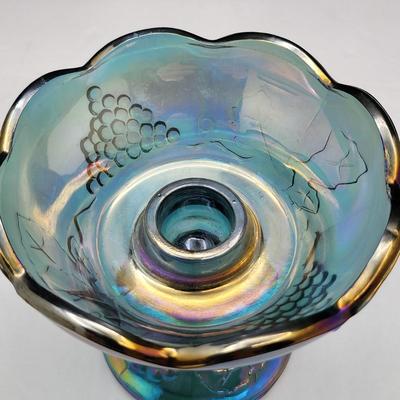 Fenton Carnival Glass & Pfaltzgraff Vase