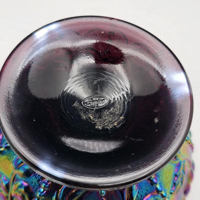 Fenton Carnival Glass & Pfaltzgraff Vase