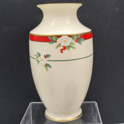 Fenton Carnival Glass & Pfaltzgraff Vase