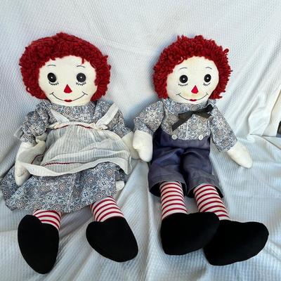 Lot 271 Raggedy Ann & Andy Dolls