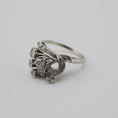 14-18k White Gold Diamond Ring