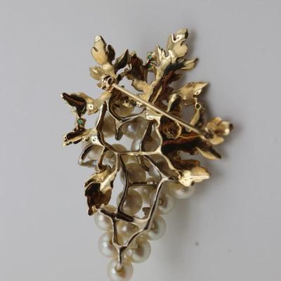 14kt Gold Leaf Brooch Pin