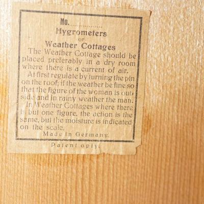 ANTIQUE FOLK ART GERMAN "WEATHER COTTAGE"