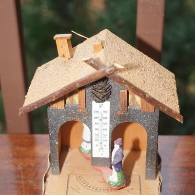 ANTIQUE FOLK ART GERMAN "WEATHER COTTAGE"