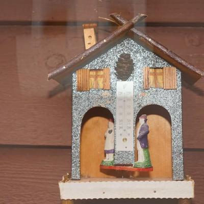 ANTIQUE FOLK ART GERMAN "WEATHER COTTAGE"