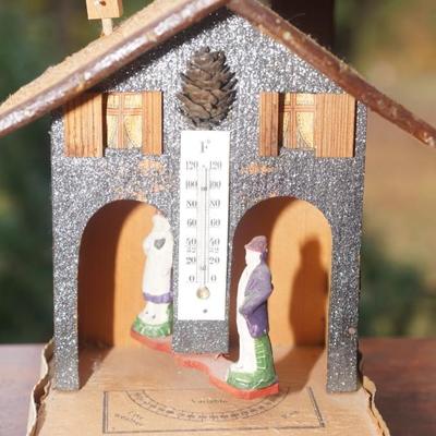 ANTIQUE FOLK ART GERMAN "WEATHER COTTAGE"