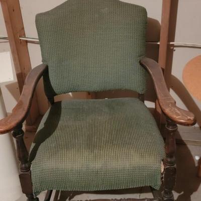 Chair, table , plant stand