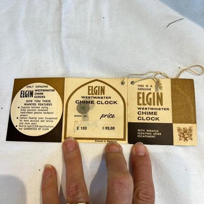 Elgin Westminster Chime Clock (LR/MK)
