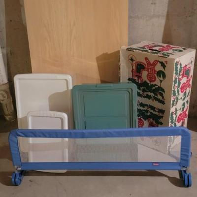 Storage boxes & bed safety rail