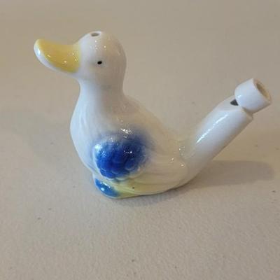 Sale Photo Thumbnail #334: Villeroy & Boch porcelain covered dish. Ceramic duck whistle vintage.