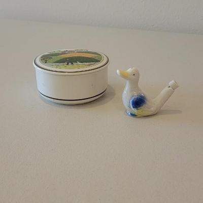 Vintage Villeroy & Boch duck whistle & covered dish