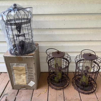 484 Gardeners Supply Co. Trio of Edwardian Bird Feeders