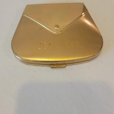 Vtg leather wallet & compact